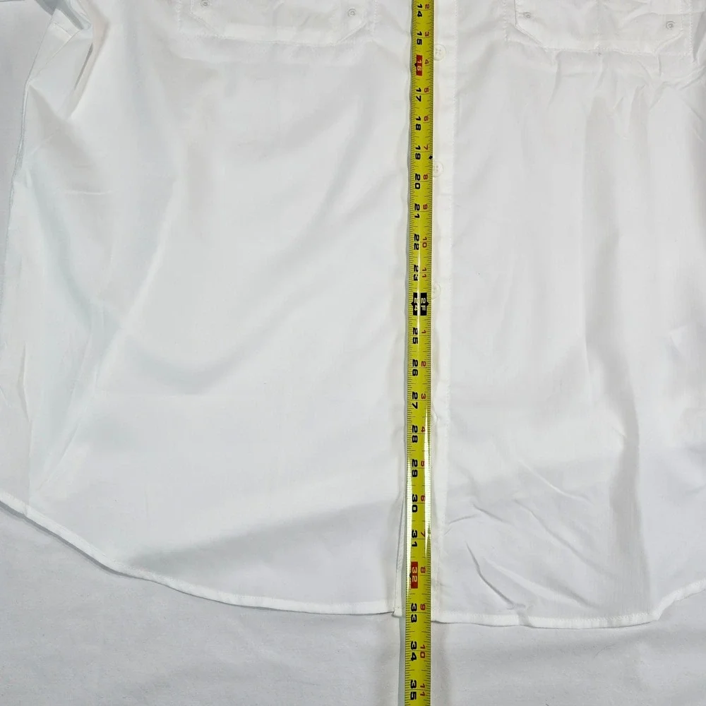 Columbia PFG Tamiami II Fishing Shirt Mens XL White Short Sleeve UPF 40 FM7266‎